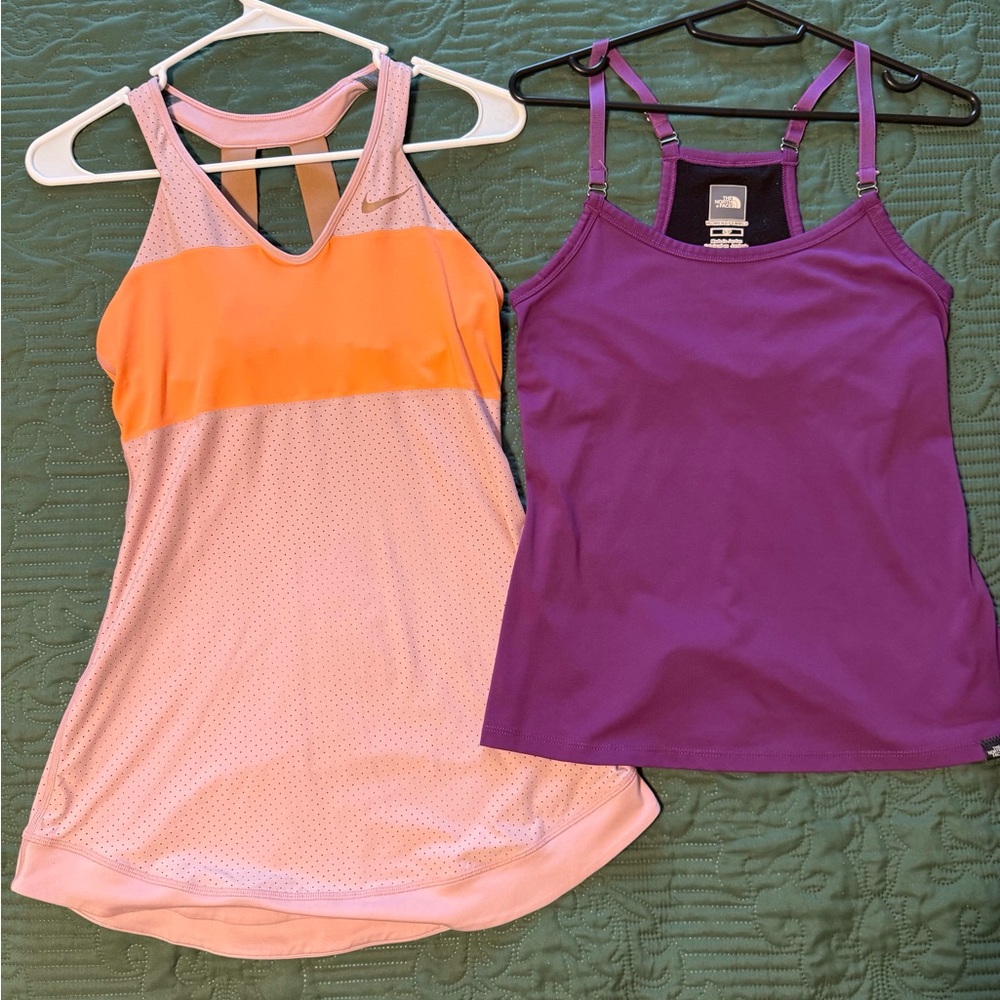 Nike Dri-FIT Bra in Gray and Orange